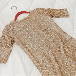 Gold Sequin Bodycon Dress